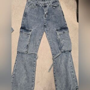 Altar'd State Denim Cargo Pants